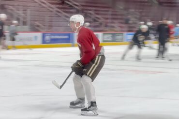 Evgeny Kuznetsov's first practice with the Hershey Bears