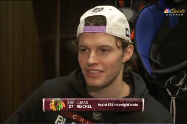 Lukas Reichel PostGame Interview | San Jose Sharks vs Chicago Blackhawks