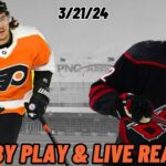 Philadelphia Flyers vs Carolina Hurricanes Live Reaction | LIVE | Watch Party | Hurricanes vs Flyers