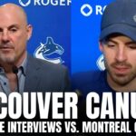 Rick Tocchet & Conor Garland Recap Vancouver Canucks vs. Montreal Canadiens, Increased Physicality