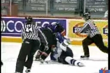 hockey fight Maxime Rousseau vs Dave Plante