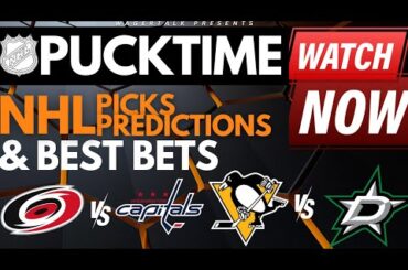 NHL Predictions, Picks & Odds | Hurricanes vs Capitals | Penguins vs Stars | PuckTime Mar 22