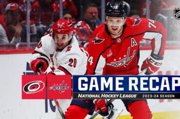 Hurricanes @ Capitals 3/22 | NHL Highlights 2024