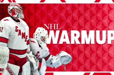 NHL Warmup: Carolina Hurricanes Pyotr Kochetkov & Spencer Martin
