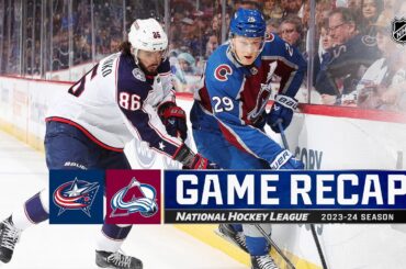 Blue Jackets @ Avalanche 3/22 | NHL Highlights 2024