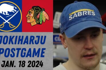 Henri Jokiharju Postgame Interview vs Chicago Blackhawks (1/18/2024)