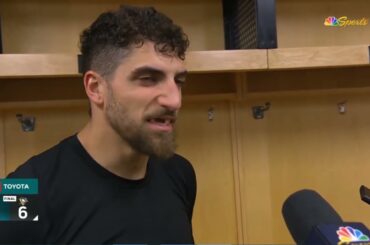 Mario Ferraro PostGame Interview | San Jose Sharks vs Pittsburgh Penguins