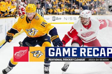 Red Wings @ Predators 3/23 | NHL Highlights 2024