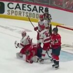 No Call on Canes' Kochetkov For Kicking Caps' Carlson