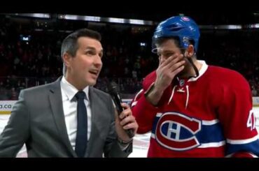 Alex Radulov speaks french - 1st star vs. Flyers 2016-10-24