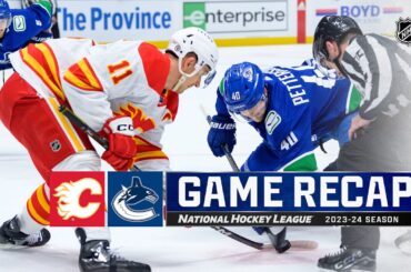 Flames @ Canucks 3/23 | NHL Highlights 2024