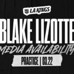 Forward Blake Lizotte | 03.22.24 LA Kings Practice Media Availability in El Segundo