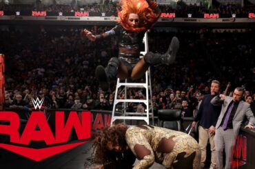 FULL MATCH — Becky Lynch vs. Nia Jax – Last Woman Standing Match: Raw, March 18, 2024