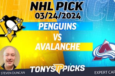 Pittsburgh Penguins vs. Colorado Avalanche 3/24/2024 FREE NHL Picks and Predictions by Steven Duncan