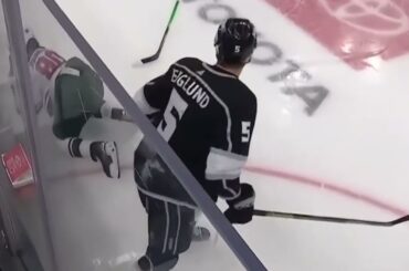 Andreas Englund clean check on Marcus Johansson