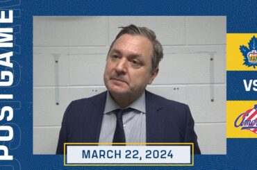 Toronto Marlies Media Availability | Postgame vs. Rochester Americans | March 22, 2024