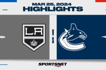 NHL Highlights | Kings vs. Canucks - March 25, 2024