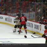 Brad Marchand fights Zack Smith after hit on Grzelcyk 10/23/18