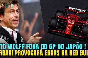 TOTO WOLFF AUSENTE NA CORRIDA NO JAPÃO, FERRARI QUER PRESSIONAR RED BULL E RICCIARDO SEM AMEAÇAS