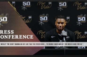 Blake Wesley Postgame vs Hawks | San Antonio Spurs | 3.19.2023