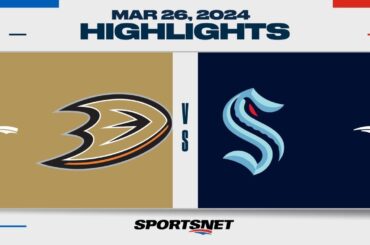 NHL Highlights | Ducks vs. Kraken - March 26, 2024