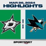 NHL Highlights | Stars vs. Sharks - March 26, 2024