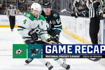 Stars @ Sharks 3/26 | NHL Highlights 2024