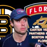 Carter Verhaeghe, Panthers Postgame: Boston Bruins 4, Florida 3