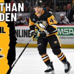 Jonathan Gruden #44 (Pittsburgh Penguins) first NHL goal Mar 2, 2024