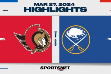NHL Highlights | Senators vs. Sabres - March 27, 2024