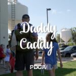 DADDY CADDY: Hayden and John Harper at the 2024 U.S. Women's Disc Golf Championships