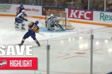 SAVE || Joel Hofer || December 30, 2017 vs Saskatoon Blades