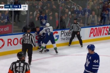 Max Domi challenges Ian Cole after hit on Robertson