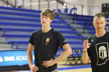 Cole Certa of IMG (Notre Dame Commit) works out with Pro Basketball Trainer Jordan Delks