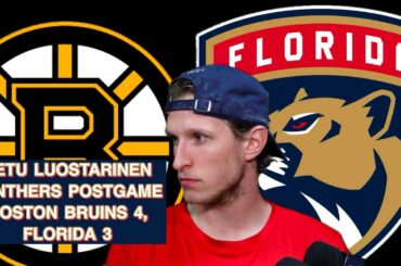Eetu Luostarinen, Panthers Postgame: Boston Bruins 4, Florida 3