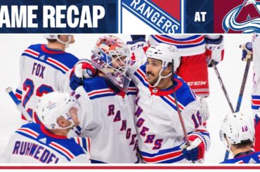 GAME HIGHLIGHTS: New York Rangers at Colorado Avalanche (3/28/24)