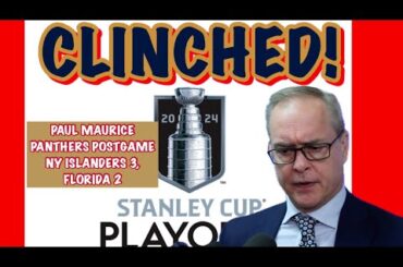 Paul Maurice, Panthers Postgame: Florida Clinches Playoff Spot Despite Loss