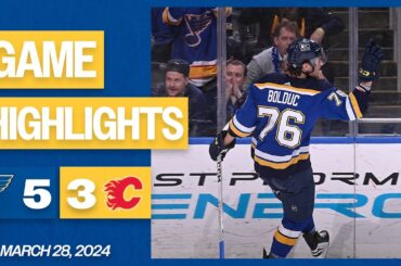 Game Highlights: Blues 5, Flames 3