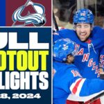 New York Rangers at Colorado Avalanche | FULL Shootout Highlights - March 28, 2024