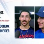 NYR at COL: Vincent Trocheck and Braden Schneider Postgame Availability | March 28, 2024