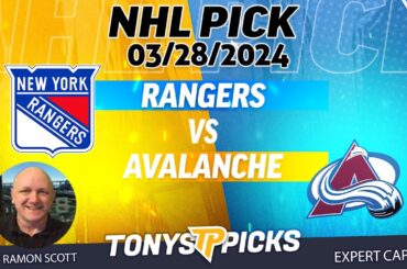 New York Rangers vs. Colorado Avalanche 3/28/2024 FREE NHL Picks and Predictions by Ramon Scott
