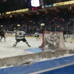 Youngstown Phantoms #18 Dominic Dockery scores a goal 2/24/16 vs Fargo