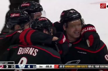 Dmitri Orlov and Evgeni Kuznetsov assist on Aho's two goals vs Leafs (16 mar 2024)