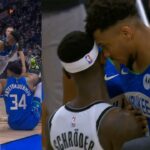 Giannis headbutts Dennis Schroder for taunting while he was down after hard foul 😳