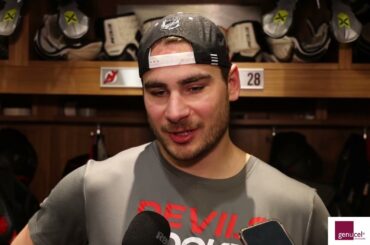Dawson Mercer, Timo Meier and Travis Green talk about moving forward after loss to Buffalo.