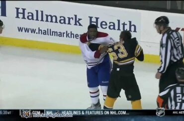 P.K. Subban vs Brad Marchand Oct 27, 2011