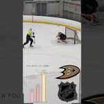 Anaheim Ducks Practice- Mason McTavish missed this shot? #nhl #anaheimducks #icehockeyplayer #hockey