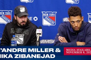 New York Rangers: K'Andre Miller & Mika Zibanejad Postgame Availability | Nov. 8, 2021