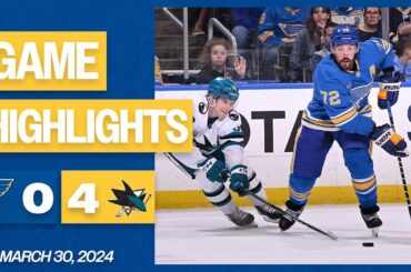 Game Highlights: Sharks 4, Blues 0