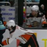 Trevor Zegras Cross-Checking And Holding Penalty Against Brandon Tanev